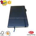 Hot PU office notebook printing with ribbon